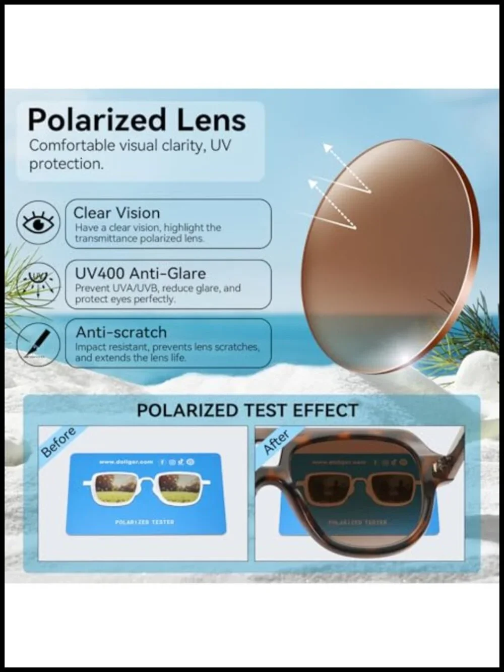 Retro Polarized Aviator Sunglasses for Men Women Fashion UV Protection